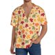 thumbnail image 1 of Balery Autumn Maple Leaves Camisa Casual de Manga Corta con Botones para Hombre, Texturizada, Estilo Cubano, para Playa, Verano-X-Large, 1 of 5