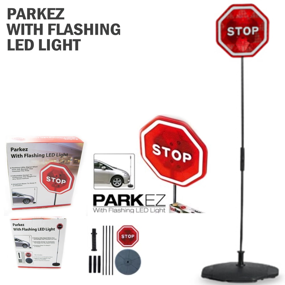 LED Garage Car Stop Indicator TUMAX Parking Garage Flashing Stop Sign Stop Sign for Garage Parking 1-Pack Adjustable Height Parking Assist 