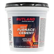 Rutland Furnace Cement Ready-Mixed High-Temperature Silicate 2000 Deg. F Black 16 Oz. Case of 12