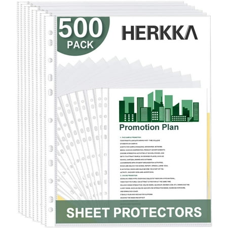 Sheet Protectors 400 Page,Page Protector 8.5" X 11" ,Upgraded Clear Plastic Page Protectors,for 3 Ring Binder, Top Loading Paper Protector With Reinforced Holes,Holds Multiple Sheets,Letter Size