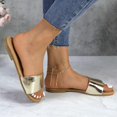 thumbnail image 5 of GJPBGK Women's Flat Slide Sandals Open Toe One-Band Summer Slip-On Shoes for Beach, Travel & Casual Outfits, 5 of 6