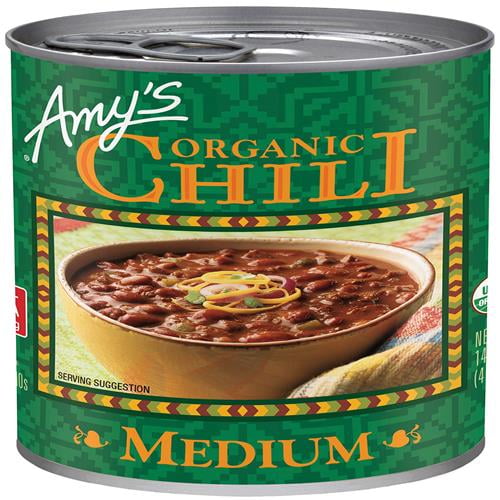 Amys Organic Chili, Vegan Medium Chili, Light In Sodium, Gluten Free, Made With Organic Red Beans And Tofu, 14.7 Oz