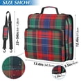 thumbnail image 2 of FORMRS Zipper Binder with Shoulder Strap 2-inch Ring 500 Sheet Capacity File Bag, Red Green Pattern, 2 of 5