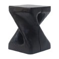 thumbnail image 6 of Twisted Spiral Side Table with Wood-Like Texture - Black Magnesium Oxide, 6 of 10