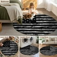 thumbnail image 6 of American Rustic Flag, Round Area Rug 6 FT, Non Slip Bedroom Area Rug, Independence Day USA Star Stripes Flag Washable Soft Circular Carpet Floor Mat for Kitchen Dining Room Home Office Kids Room, 6 of 9
