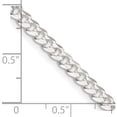 thumbnail image 2 of Sterling Silver 3.8mm Flat Curb Chain (26 X 3.8) Made In Italy qlb100-26, 2 of 5