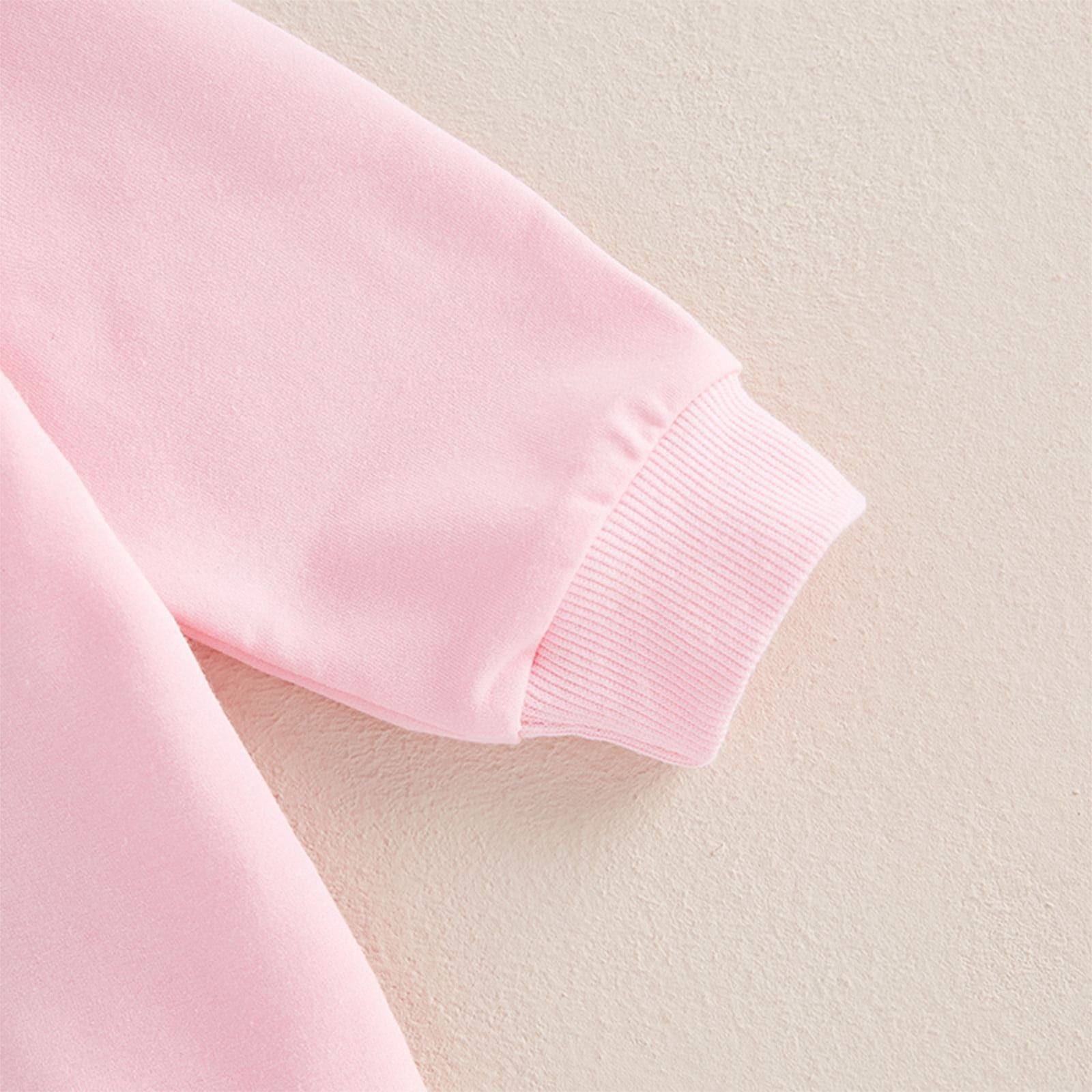 Zshosam Girls Fall Clothes Girls Fall Outfits Fashion Long Sleeve Tops and Wide Leg Pants Girls Clothing Set,Pink 6-12 Months
