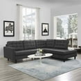 thumbnail image 3 of Modway Empress 2-Piece Fabric Upholstered Right-Facing Sectional in Gray, 3 of 10