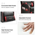 thumbnail image 2 of GTRACING Gaming Recliner Chair Bluetooth Speakers Footrest Racing Style Single Living Room Sofa PU Leather Home Theater Seating Massage Lumbar Support, Red, 2 of 7