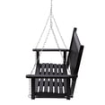 thumbnail image 5 of Shine Company Hardwood Patio Porch Swing with Hanging Chains in Black, 5 of 5