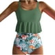thumbnail image 1 of Traje de baño vintage estampado para mujer, traje de baño conservador, traje de baño de bikini con falda de playa estampada para mujer, traje de baño de nailon para mujer, 1 of 8