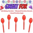 thumbnail image 3 of Red Plastic Spoons (24 Pieces) - for Parties, Durable Plasticware, Colored Spoons, Utensils, Disposable Cutlery Occasions, Party Spoon, Halloween, 3 of 4