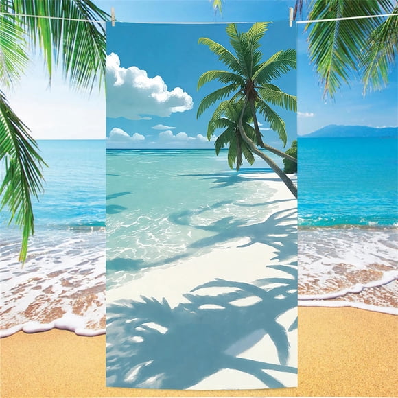 Toalla de playa grande | Toalla de microfibra de secado rápido sin arena | Toalla de baño de terciopelo superabsorbente para piscina, viajes, camping, gimnasio y yoga