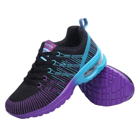 ZIZOCWA Womens Running Shoes Gym Athletic Sports Breathable Lightweight Sneakers for Ladies Casual Walking Shoes Lightweight Sneakers for Women Purple Size40