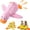 Pink, variant on Yellow Plush Duck Dog Toy with Squeaker — Soft, Interactive Pet Toy — Suitable for Supervised Play with Small to Medium-Sized Dogs
