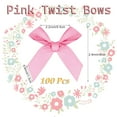 thumbnail image 3 of Trianu 100 Pcs Hot Pink Bows 2.75" Pink Ribbon Valentine's Day Pink Twist Tie Bows Pre Tied Bows Premade Bows for Crafts Treat Bags Cake Pop Party Decorations Candy Apple Box Wedding, 3 of 7