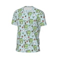 thumbnail image 6 of Wukai Cute Floral Frog Print Men's Short-Sleeved Mesh T-Shirt,Quick-Dry Short Sleeve Workout T-Shirt-6X-Large, 6 of 8