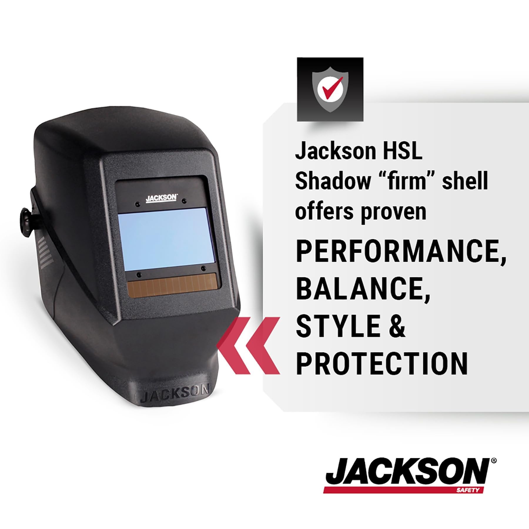 Jackson Safety Ultra-Lightweight Insight HSL-100 Welding Helmet with Digital Variable Auto Darkening Filter, Nylon, HSL-100, Black, Universal Size, 46129