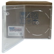 USDISC Blu-ray Cases Standard 14mm, Single 1 Disc, Clear, Pack Of 50