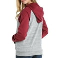 thumbnail image 4 of Doublju Women's Casual Long Sleeve Zipper Color Pullover Hoodie With Pocket, 4 of 5