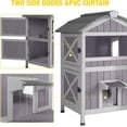 thumbnail image 6 of Aivituvin Insulated Outdoor Cat House, Weatherproof Outside Feral Cat Shelter for Winter, 2 Story Kitten House, 6 of 11