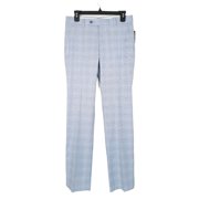 Alfani Men's Slim-Fit Stretch Solid Suit Pants Blue Plaid B4HP $135 (Regular,30,30 in)