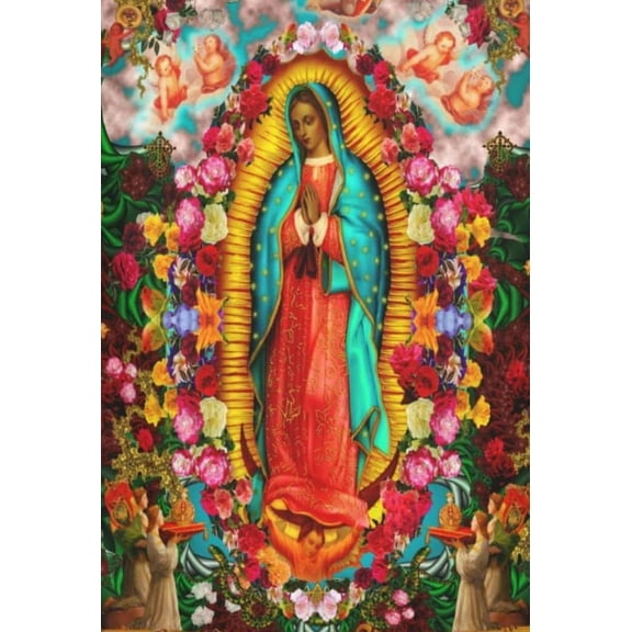Jigsaw Puzzle 500 Piece Wooden Puzzle Guadalupe Virgin Mary Pattern Family Decorations, Intellective Educational Game Toys Unique Birthday Present Suitable for Teenagers and Adults