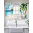 thumbnail image 5 of Summer Beach Sheer Curtains 45 Inch Length 2 Panels Set for Living Room/Bedroom, Tropical Coastal Palm Tree Surfboard Semi Curtain Sheers Drapes Rod Pocket Curtains Window Treatment Set 52''x45''x2, 5 of 7
