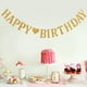 thumbnail image 3 of KAKOWELY Banderín decorativo de papel con letras en inglés "Feliz cumpleaños", banderín de letras para decoración de fiestas (dorado), 3 of 5