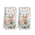thumbnail image 2 of ddioayh Kitchen Towels Set of 2 Super Soft Absorbent Easter Themed Dish Cloths and Hand Towels 25.9x16.9 Inches for Cooking Baking Drying and Decor, 2 of 6
