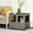 thumbnail image 2 of PawHut Dog Crate Furniture, Dog Kennel End Table for Medium Dogs, Grey, 2 of 10