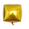 thumbnail image 4 of BalsaCircle 14" Gold 4D Cube Mylar Foil Plain Balloon Wedding Graduation Birthday, 4 of 6