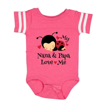 

Inktastic Nana and Papa Love Me Baby Outfit Gift Baby Boy or Baby Girl Bodysuit