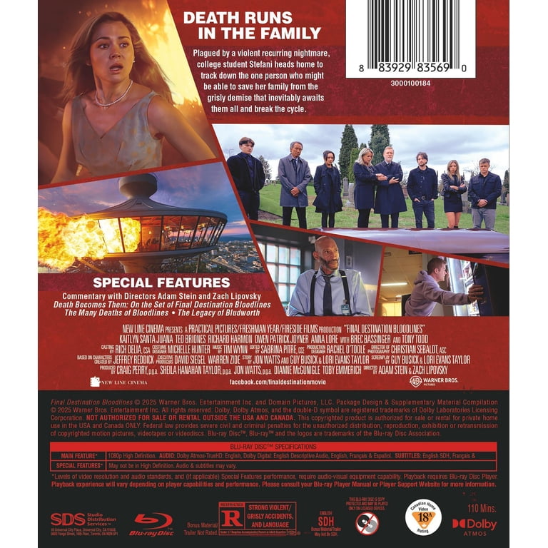 Final Destination: Bloodlines (Blu-ray + Digital Copy), Horror