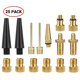 thumbnail image 1 of Adaptateur de valve, ensemble de 25 pièces pour valve Presta SV AV DV Dunlop French Flash Valve avec anneau, 1 of 4