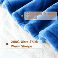 thumbnail image 7 of Tirrinia Wearable Heated Blanket for Adults Women Sherpa Christmas Thanksgiving Gift,Ultra Soft Comfy Warm Plush Full Body Throw with Sleeves for Reading Wrap, TV Blanket, Robe Cover, 7 of 7