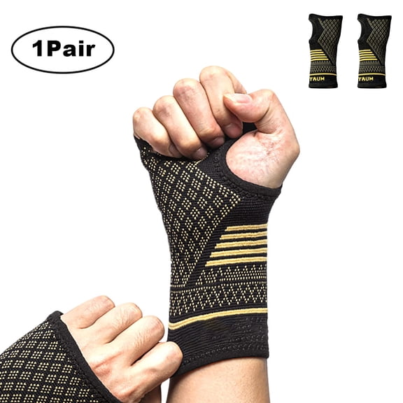 Copper Compression Advanced Wrist Brace,2pack,Carpal Tunnel Wrist Brace,Pain Relief Wrist Splint for Tendonitis, Sprain, Strain, Rigid Hand Brace,for Women and Men