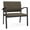 Adler Brown, variant on Newport Reception Waiting 18.5" Bariatric Chair / Black Steel / Light Gray