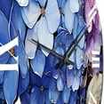 thumbnail image 5 of Designart "Blue Pink Hydrangea Hydrangea" Floral Oversized Wall Clock, 5 of 5