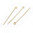 thumbnail image 2 of 50pcs 304 Stainless Steel Eye Pins Golden 40x0.6mm Hole: 2mm, 2 of 2
