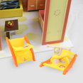 thumbnail image 3 of 2 Piezas de Plástico 1/6 Articuladas Silla de Comedor con Coche Mecedora, Juguetes para de Imitación Muebles para Accesorios CUTICAT  Coche balancín de muñeca, 3 of 8