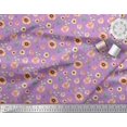 thumbnail image 3 of Soimoi Velvet Fabric Leaves,Bird & Anemone Floral Print Sewing Fabric Yard 58 Inch Wide, 3 of 3