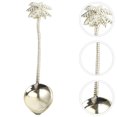 thumbnail image 4 of 1PC Tropical Coconut Tree Coffee Spoon Retro Small Spoon Coffee Stirring Spoon Dessert Spoon (Golden), 4 of 6