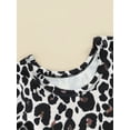 thumbnail image 6 of Qmyliery Baby Girls 3PCS Summer Romper Suit, Short Sleeve Leopard Crew Snap Romper, Plain Short Skirt Pants, Headband, 6 of 9