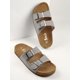 thumbnail image 2 of Vegan Leather Double Buckle flat Sandals, 2 of 4