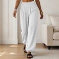 thumbnail image 4 of Aezemi Women High Waisted Sports Pants Loose Fit Elastic Waist Flowy Jogger Pants with Pockets Palazzo Womens Workout Fashion Casual Outdoor Trousers XXL, 4 of 8