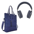 thumbnail image 2 of Combo Fuji tote bag para laptop 14in COOL CAPITAL y Cherry audífonos On Ear inalámbricos STF color azul, 2 of 5