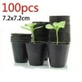 thumbnail image 1 of 100Pcs Garden Plastic Plants Nursery Pot Pots Seedlings Flower Plant Container, 1 of 5