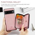 thumbnail image 4 of Dteck for Google Pixel 7A Case with Magnetic Detachable Zipper Wallet Back Cover,Pink, 4 of 7