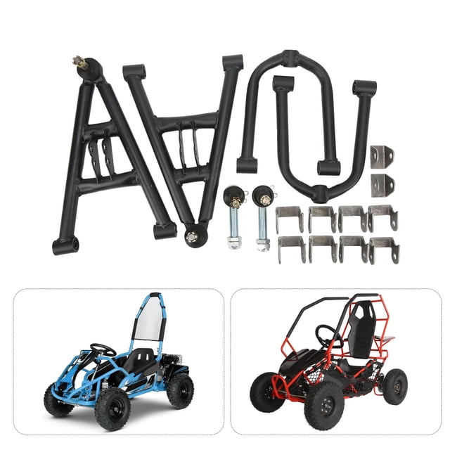 Kit de Bras Oscillant avant, Bras Oscillant Supérieur Résistant à l'Usure en Alliage d'Acier 350mm pour Kart